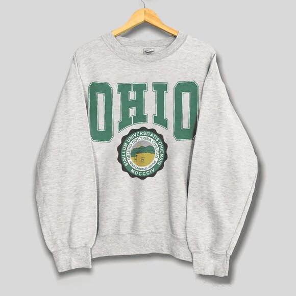 Vintage 90s Ohio Bobcats Crewneck Sweatshirt, Ohio University Men Women Shirt - Picture 1 of 2